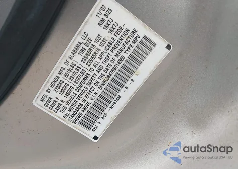 2008 Honda Odyssey Ex z USA, uszkodzony, nr VIN 5FNRL38478B014580